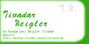 tivadar weigler business card